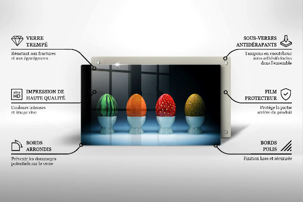 Copri piano cottura Uova di frutta astratte