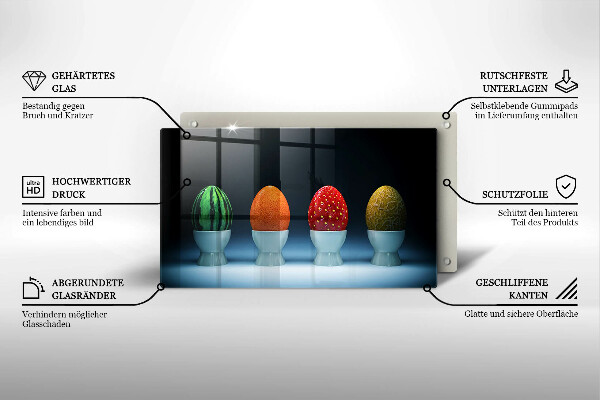 Copri piano cottura Uova di frutta astratte