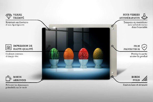 Copri piano cottura Uova di frutta astratte