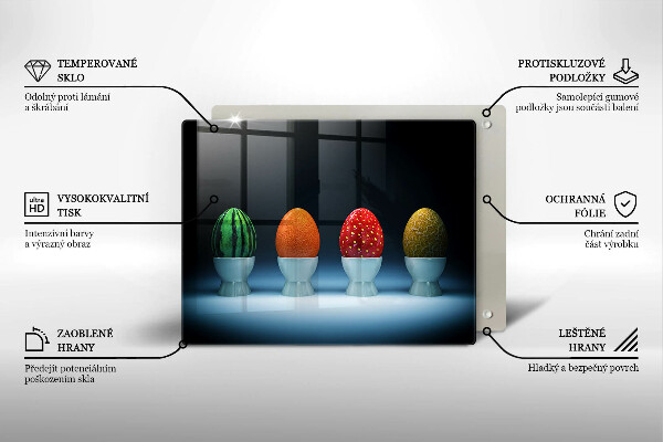 Copri piano cottura Uova di frutta astratte