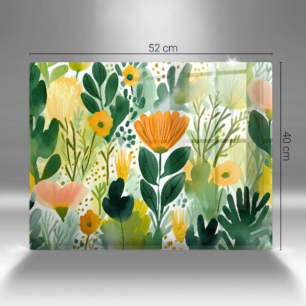 Copri piano induzione Fiori dipinti