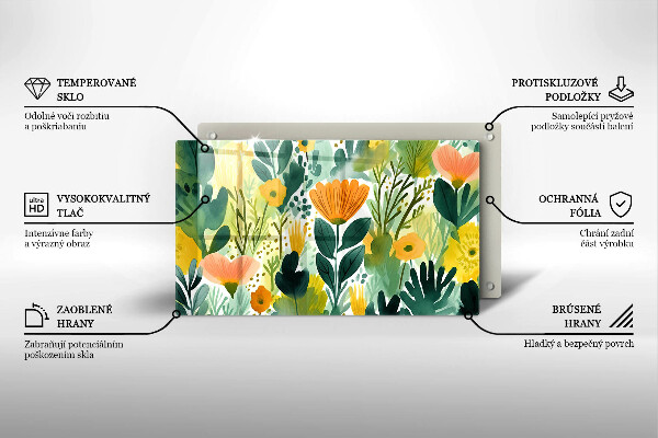 Copri piano induzione Fiori dipinti