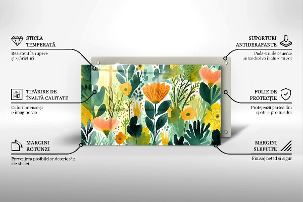 Copri piano induzione Fiori dipinti