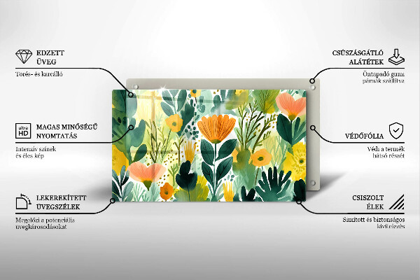 Copri piano induzione Fiori dipinti
