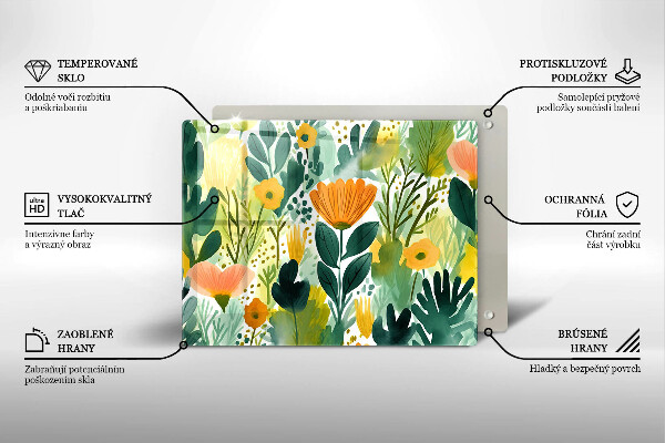 Copri piano induzione Fiori dipinti