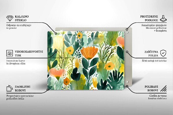 Copri piano induzione Fiori dipinti