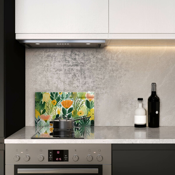 Copri piano induzione Fiori dipinti