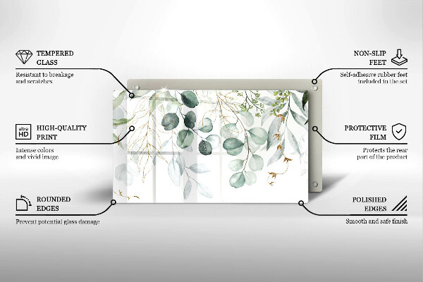 Copri piano induzione Piante dipinte