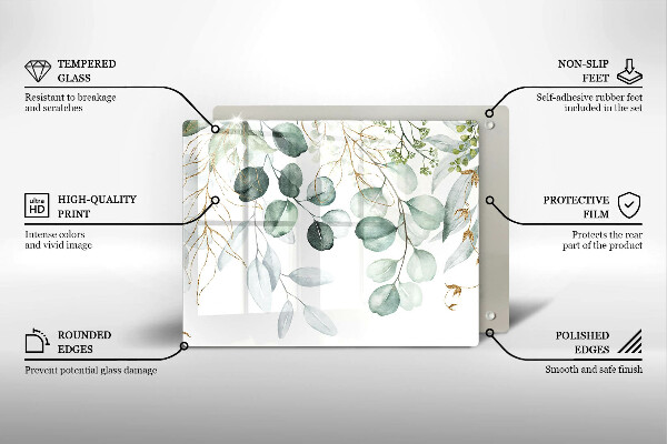 Copri piano induzione Piante dipinte