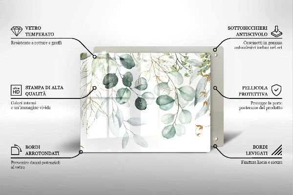 Copri piano induzione Piante dipinte