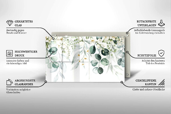 Copri piano induzione Piante ad acquerello