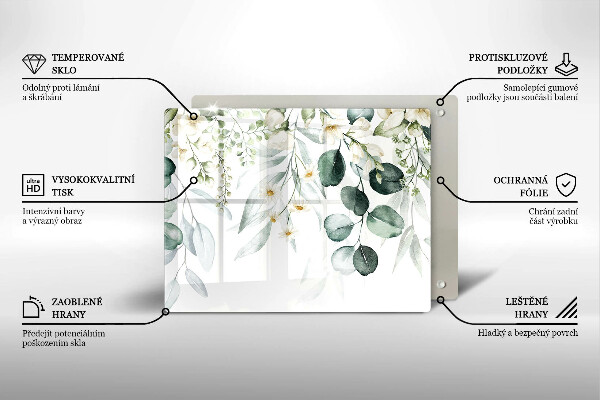 Copri piano induzione Piante ad acquerello