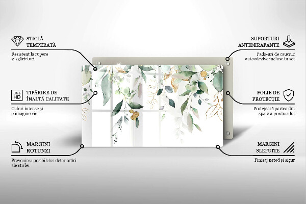 Copri piano induzione Foglie ad acquerello