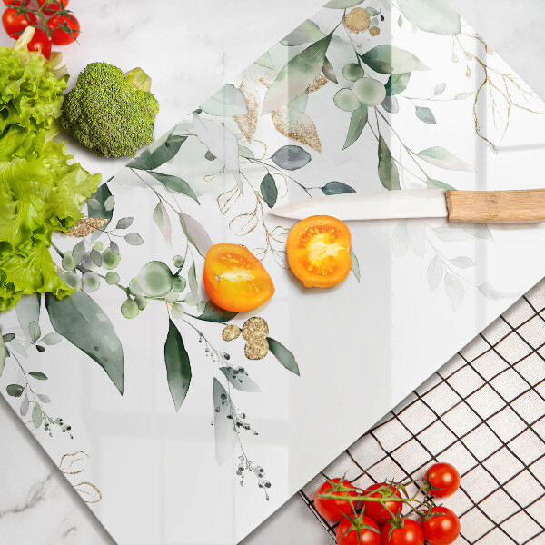 Copri piano induzione Foglie ad acquerello