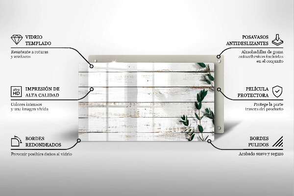 Copri piano induzione Vecchie tavole e foglie