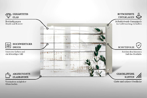 Copri piano induzione Vecchie tavole e foglie