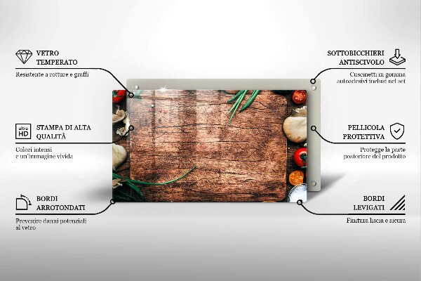 Copri piano cottura Tagliere da cucina in legno