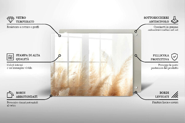 Copri piano cottura Erba della pampa