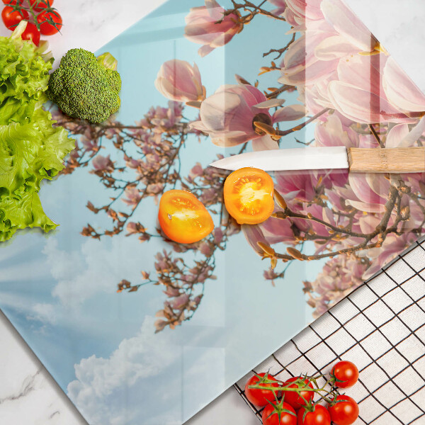 Copri piano cottura Albero di fiori rosa