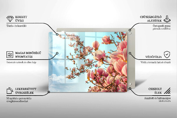 Copri piano cottura Albero di fiori rosa