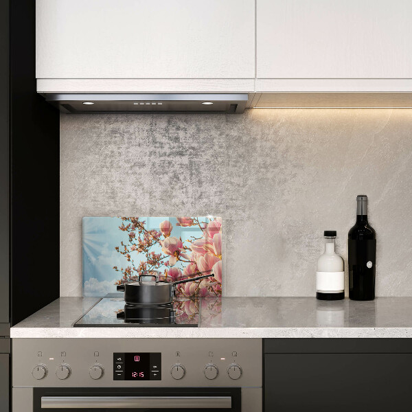 Copri piano cottura Albero di fiori rosa