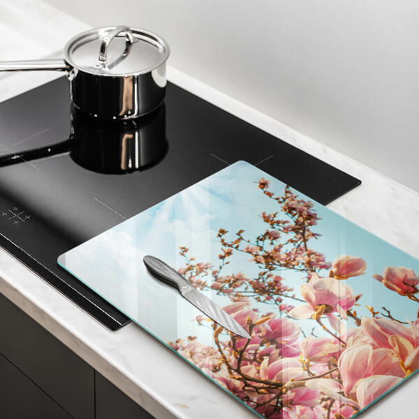 Copri piano cottura Albero di fiori rosa
