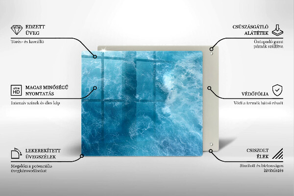 Copri piano cottura Acqua blu