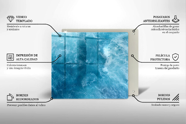 Copri piano cottura Acqua blu