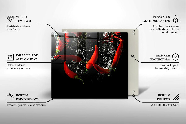 Copri piano cottura Peperoncini in acqua