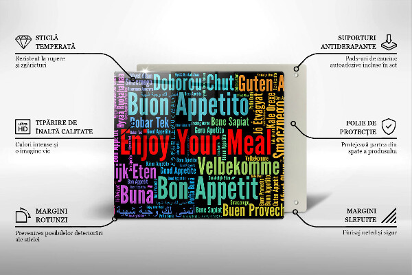 Copri piano cottura Sottotitoli Buon appetito lingue