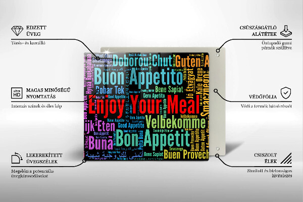 Copri piano cottura Sottotitoli Buon appetito lingue
