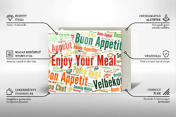 Copri piano cottura Sottotitoli Buon appetito lingue