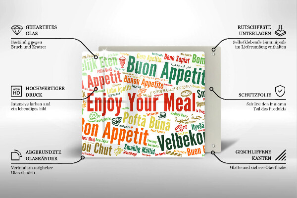 Copri piano cottura Sottotitoli Buon appetito lingue