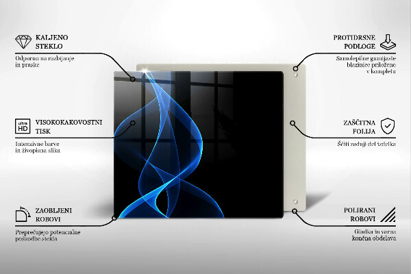 Proteggi piano induzione Linee blu di fumo