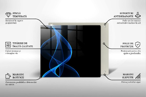 Proteggi piano induzione Linee blu di fumo
