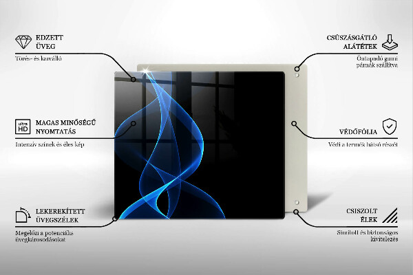 Proteggi piano induzione Linee blu di fumo