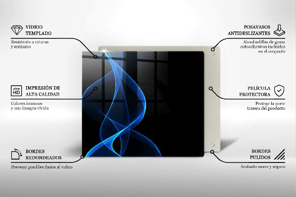 Proteggi piano induzione Linee blu di fumo