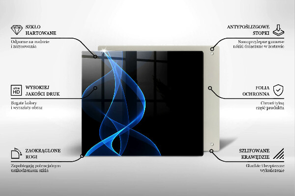 Proteggi piano induzione Linee blu di fumo