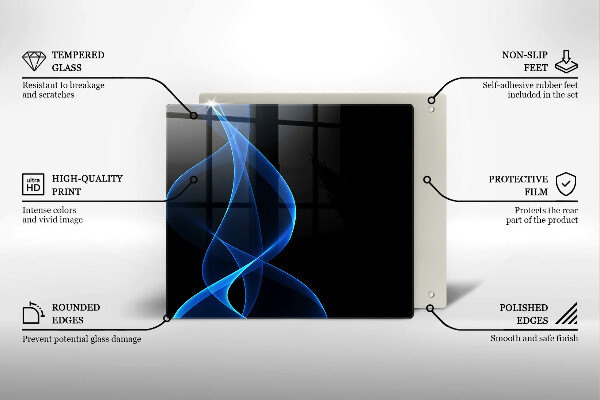 Proteggi piano induzione Linee blu di fumo