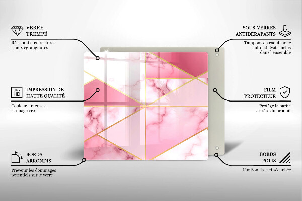 Copertura piano induzione Marmo geometrico