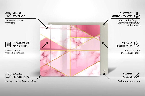 Copertura piano induzione Marmo geometrico
