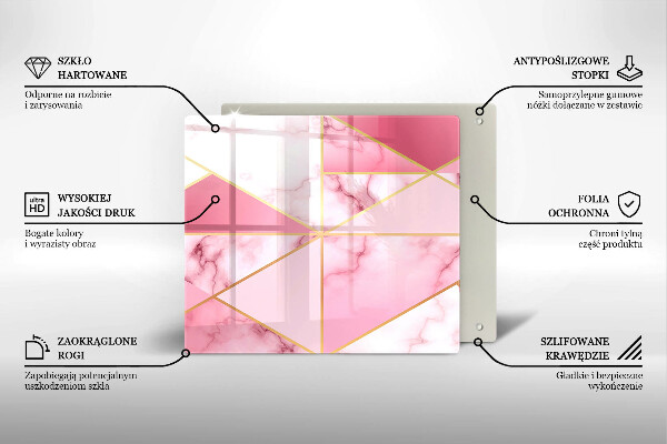 Copertura piano induzione Marmo geometrico