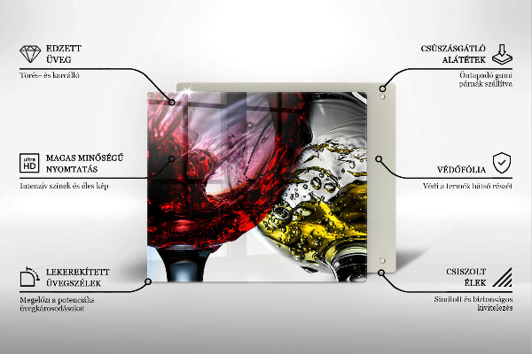 Copri piano cottura Bicchieri di vino