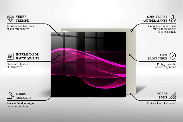 Copri piano cottura Astrazione rosa