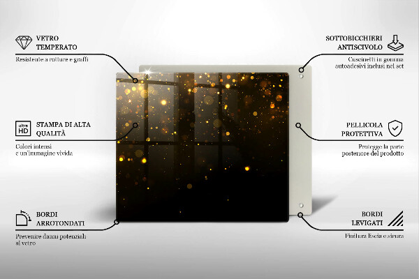 Proteggi piano induzione Scintillio d'oro