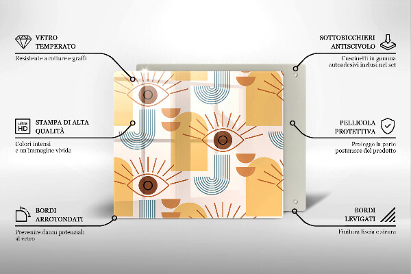 Copertura piano induzione Modello occhi boho