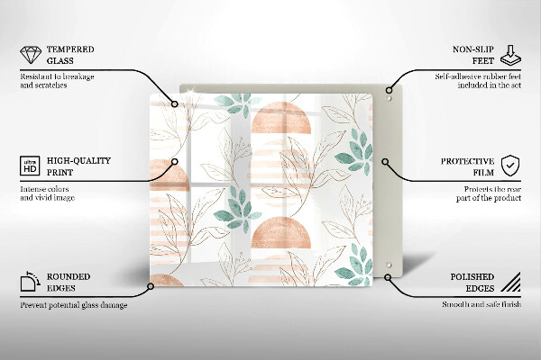 Copertura piano induzione Modello di foglie Boho