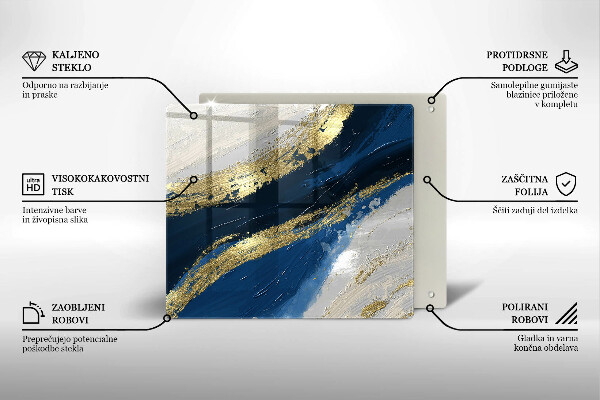 Copertura piano induzione Texture con oro