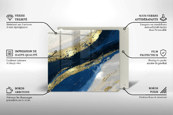 Copertura piano induzione Texture con oro