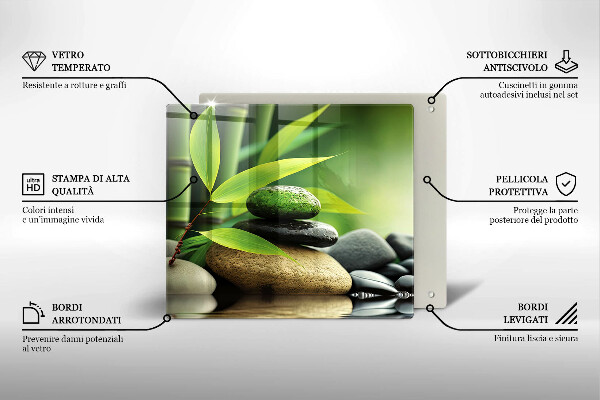 Copertura piano induzione Pietre di bambù Zen